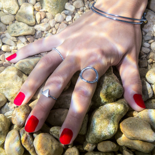 Polished Beaded Band 925 Sterling Silver — additional view