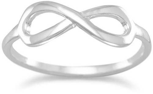 Polished Infinity Ring 925 Sterling Silver