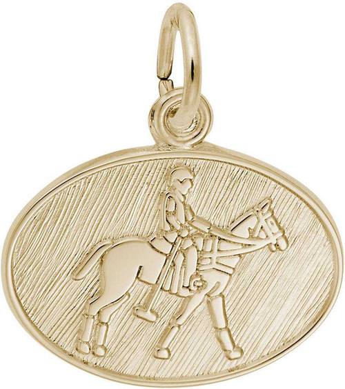Image of Polo Oval Charm (Choose Metal) by Rembrandt