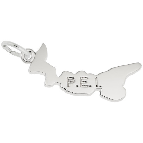 Image of Prince Edward Island Map Charm (Choose Metal) by Rembrandt