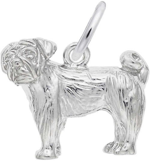 Image of Pug Charm (Choose Metal) by Rembrandt