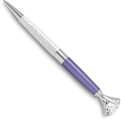 Image of Purple Crystal Filled with Big Crystal Top Ballpoint Pen (Gifts)