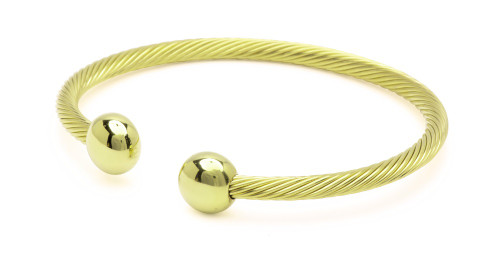Image of Q Ray - Deluxe Series - Gold-tone Deluxe Cuff Bracelet (Q381)