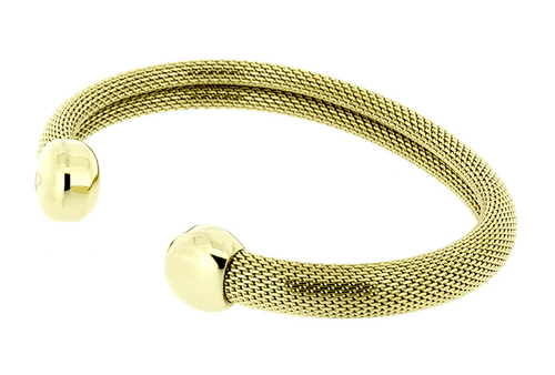 Image of Q Ray - Milano Series - Mesh Yellow Cuff Bracelet (Q301)