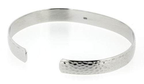 Image of Q Ray - Sterling Series - Sterling Silver Hammered Cuff Bracelet (Q651)