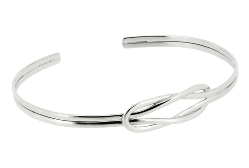 Image of Q Ray - Sterling Series - Sterling Silver Love Knot Bracelet (Q641)