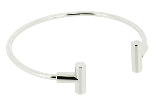 Image of Q Ray - Tio Series - Silver-tone Cuff Bracelet (Q811)