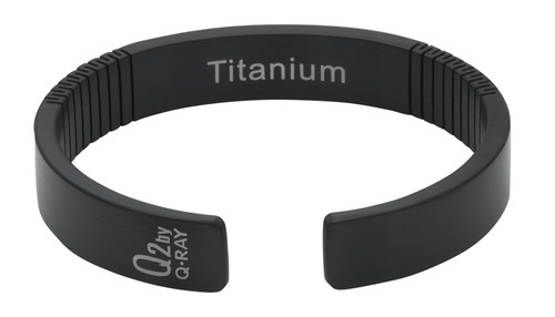 Q Ray - Titanium Series - Black Titanium Bracelet (Q21) Q-Ray QRay — additional view