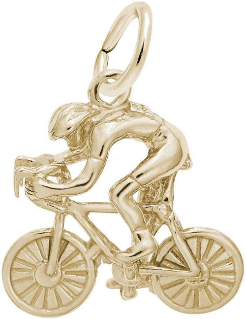 Image of Racing Cyclist Charm (Choose Metal) by Rembrandt