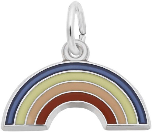 Image of Rainbow Charm w/ Red, Pink, Yellow & Blue Enamel (Choose Metal) by Rembrandt