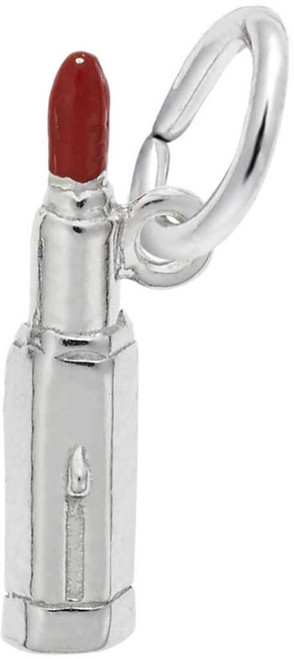 Image of Red Enamel Lipstick Charm (Choose Metal) by Rembrandt