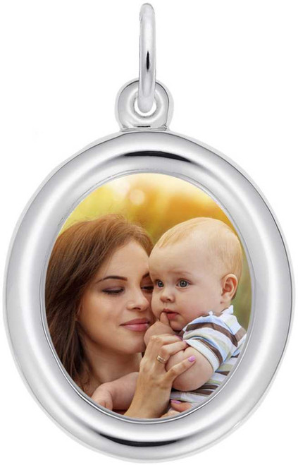 Image of Rembrandt Small Oval PhotoArt Charm (Choose Metal) FLFCBL4BC10