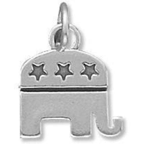 Image of Republican Elephant Charm 925 Sterling Silver