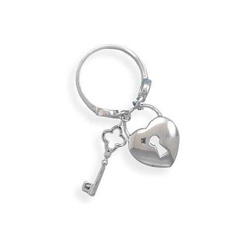 Image of Rhodium Plated Charm Ring 925 Sterling Silver - CLEARANCE