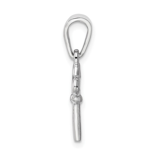 Image of Rhodium-Plated Sterling Silver Childrens Key Pendant