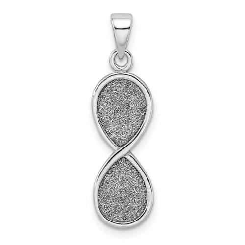 Image of Rhodium-Plated Sterling Silver Laser-Cut Infinity Symbol Pendant
