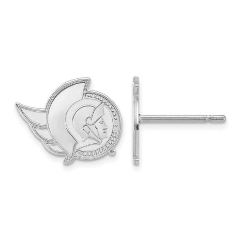 Image of Rhodium-plated Sterling Silver NHL LogoArt Ottawa Senators XS Stud Earrings