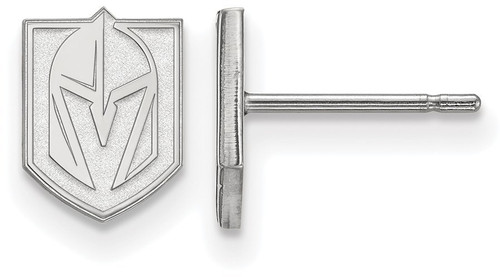 Rhodium-plated Sterling Silver NHL LogoArt Vegas Golden Knights XS Stud Earrings