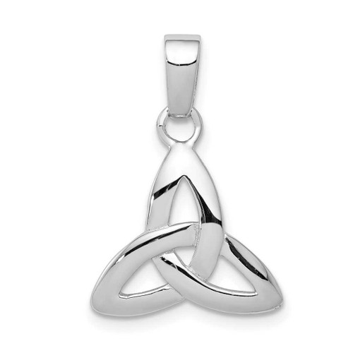 Image of Rhodium-Plated Sterling Silver Trinity Pendant