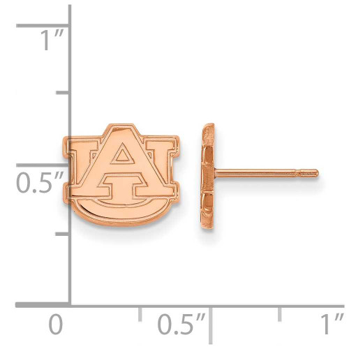 Image of Rose-gold-plated Sterling Silver LogoArt Auburn University XS Stud Earrings