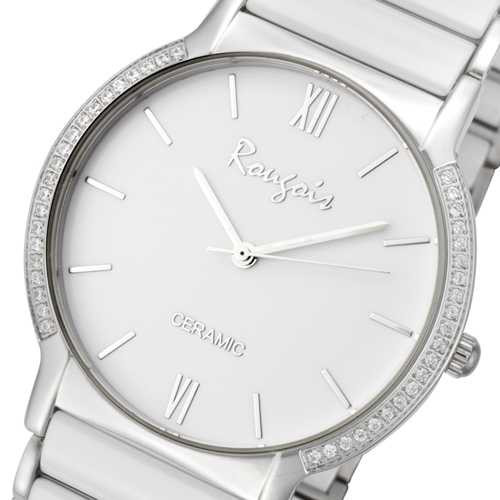 Image of Rougois Luxe Series White Ceramic and Steel Watch