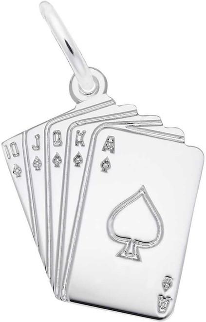 Image of Royal Flush Cards Charm (Choose Metal) by Rembrandt