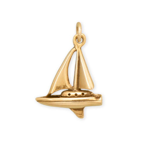 Image of Sailboat Charm 925 Sterling Silver