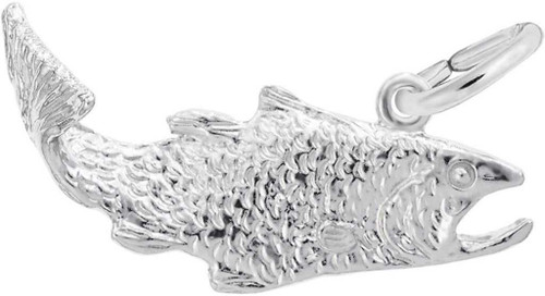 Image of Salmon Fish Charm (Choose Metal) by Rembrandt