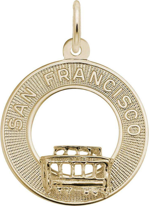 Image of San Francisco Cable Car Ring Charm (Choose Metal) by Rembrandt