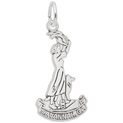 Image of Savannah Waving Girl Charm (Choose Metal) by Rembrandt