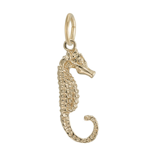 Seahorse Charm - 0534-Gold-Back