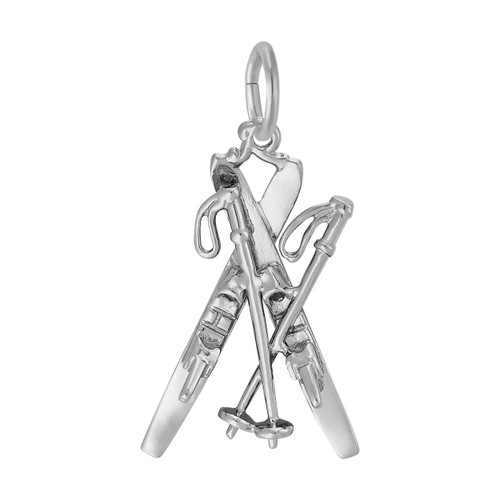 Image of Skis Charm (Choose Metal) by Rembrandt