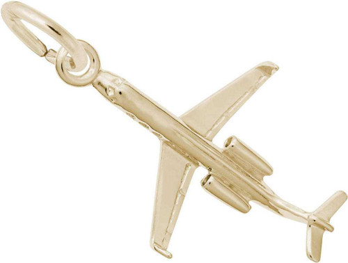 Image of Small Airplane Charm (Choose Metal) by Rembrandt