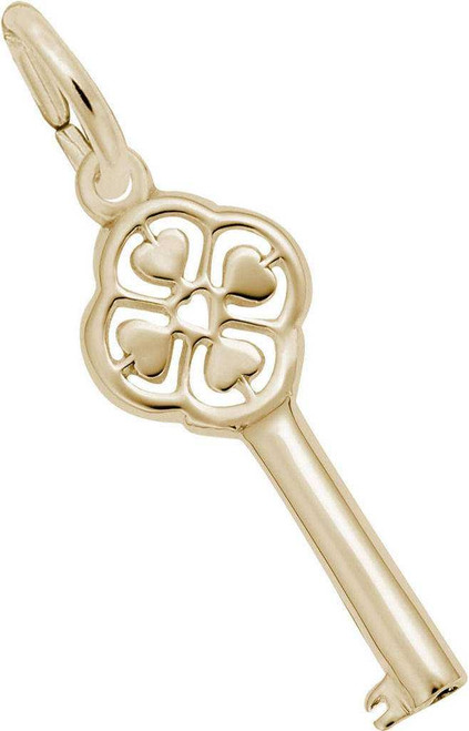Image of Small Key To My Heart Charm (Choose Metal) by Rembrandt