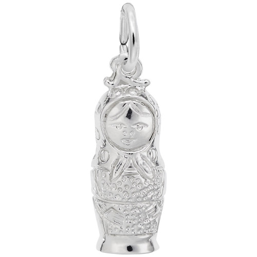 Image of Small Matryoshka Doll Charm (Choose Metal) by Rembrandt