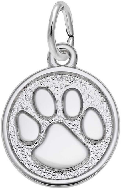 Image of Small Paw Print Charm (Choose Metal) by Rembrandt