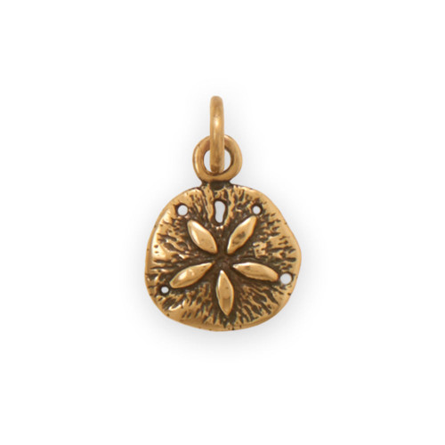 Small Sand Dollar Charm 925 Sterling Silver — additional view