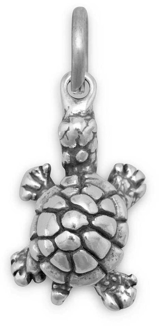 Image of Small Turtle Charm 925 Sterling Silver (5869-bt)