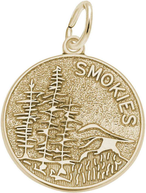 Image of Smokies Mountain Scene Charm (Choose Metal) by Rembrandt
