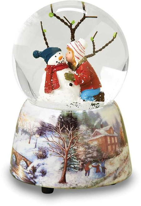 Image of Snowman with Child Musical Glitterdome (Gifts)