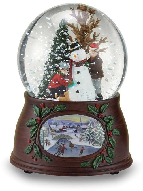 Snowman with Kids Musical Glitterdome (Gifts)