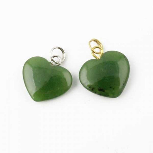 Image of Solid Heart Jade Charm