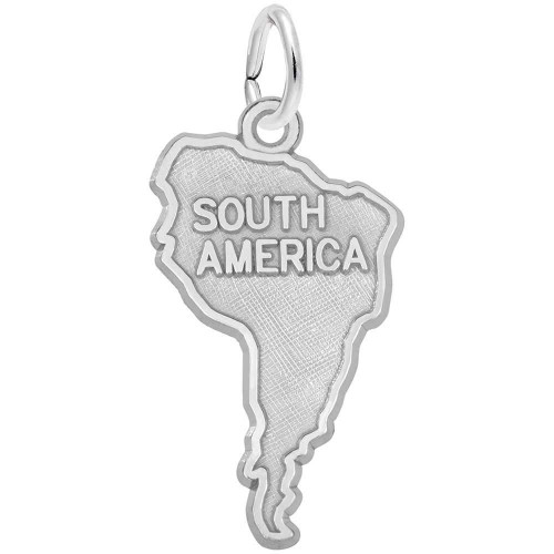 Image of South America Map Charm (Choose Metal) by Rembrandt