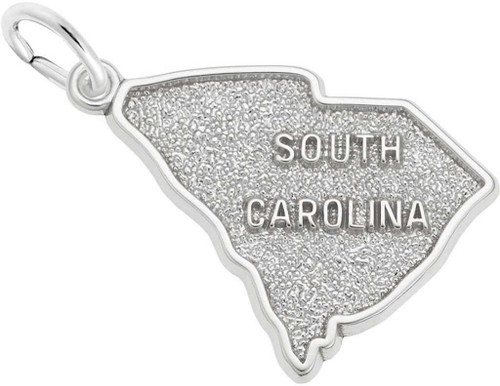 Image of South Carolina Map Charm (Choose Metal) by Rembrandt