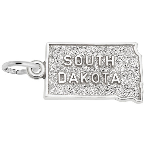 Image of South Dakota Map Charm (Choose Metal) by Rembrandt