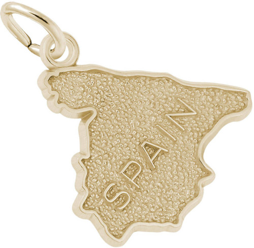 Spain Map Charm (Choose Metal) by Rembrandt