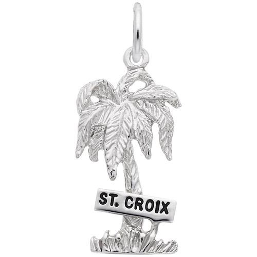 Image of St. Croix Palm Tree Charm (Choose Metal) by Rembrandt