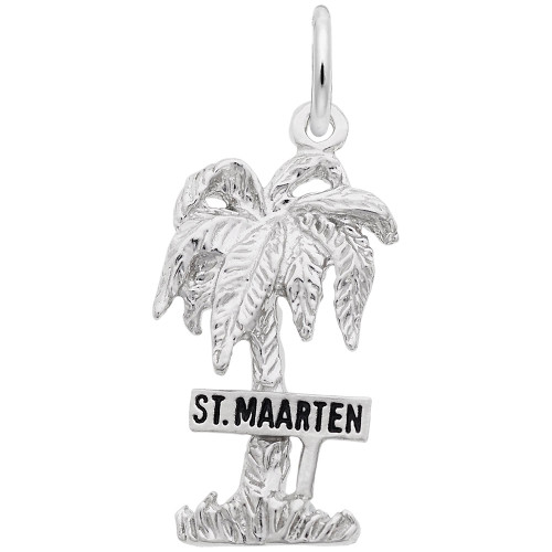 Image of St. Maarten Palm Tree Charm (Choose Metal) by Rembrandt