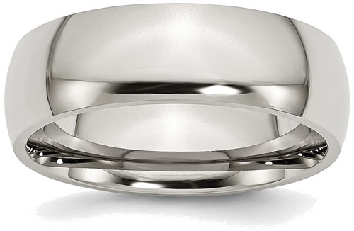 Stainless Steel 7mm Polished Band Ring