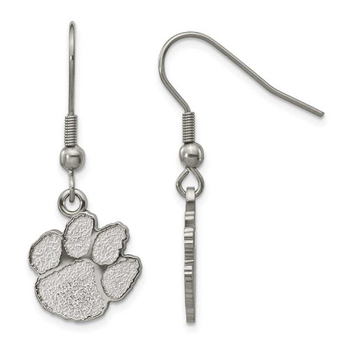 Image of Stainless Steel LogoArt Clemson University Dangle Earrings